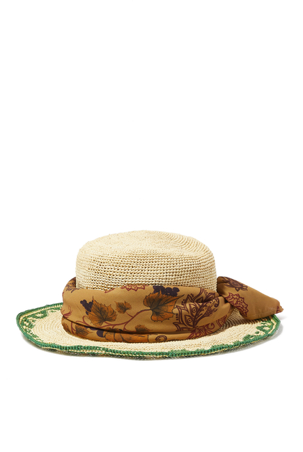 قبعة باناما بحافة منسلة